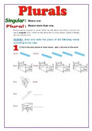 English Worksheet: Plurals part 1