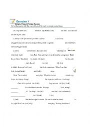English Worksheet: Present Tense exercises