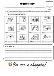 English Worksheet: DAILY ROUTINE 2