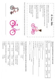 English Worksheet: Fatimas New Bike