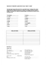 English Worksheet: Simple Past tense with Linkin Parks song