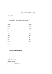 English Worksheet: Every Breath You Take