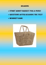 English Worksheet: What we have in a basket
