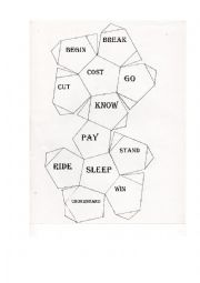 Elementary irregular verbs dice part II