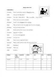 English Worksheet: Buying a Train Ticket