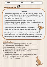 English Worksheet: Read and find out