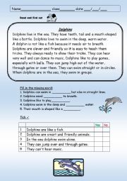 English Worksheet: Read and find out