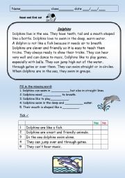 English Worksheet: Read and find out