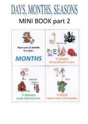 English Worksheet: Mini-book part 2 : MONTHS