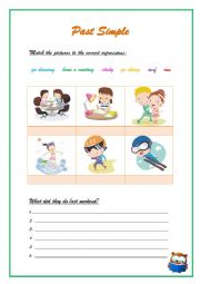 English Worksheet: Past Simple - What did they do?