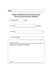 English Worksheet: What am I?