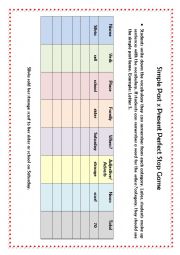 Present Perfect x Simple Past Stop Game