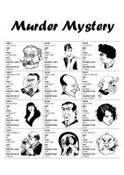 English Worksheet: Murder Mystery Part 1 of 2