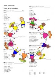 English Worksheet: Degrees of Comparison