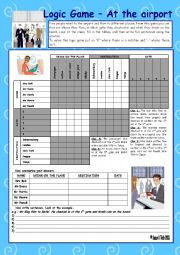 English Worksheet: Logic game (57th) - At the airport * with key