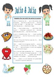 English Worksheet: JULIO AND JULIA