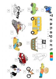 English Worksheet: TRANSPORT for miniLK