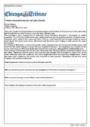 English Worksheet: Reading Comprehension 