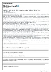 English Worksheet: Reading Comprehension 