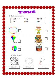 English Worksheet: Toys