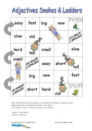 English Worksheet: game board