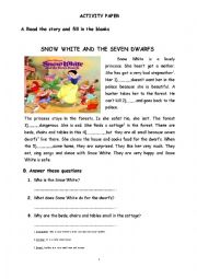 English Worksheet: reading