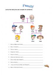 English Worksheet: Family