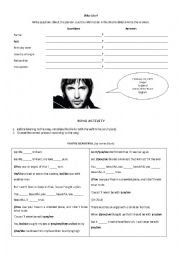 English Worksheet: Youre Beatiful Song Activity