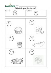 English Worksheet: What kind of fod do you like?
