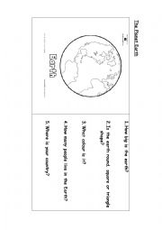 English Worksheet: The Earth