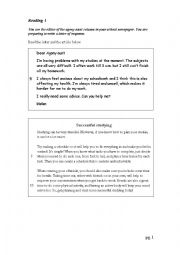 English Worksheet: Reading Exercise