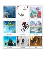 English Worksheet: more extreme sports 