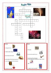 English Worksheet: Bonfire Night