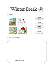 English Worksheet: WINTER BREAK