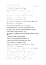 English Worksheet: Rephrasing exercise