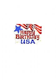 English Worksheet: Happy Birthday America!