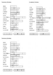 Vocabulary revision