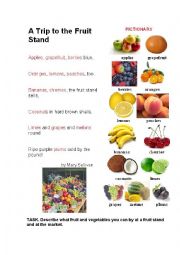 FRUIT STAND ( a poem + a pictionaty)