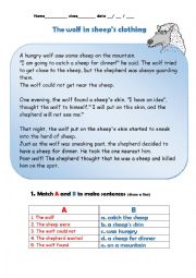 English Worksheet: The wolf in sheeps clothing