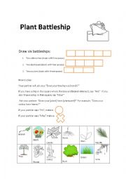English Worksheet: Plant battleship intructions