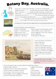 English Worksheet: The history of Botany Bay