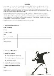 English Worksheet: Banksys flower terrorist