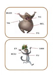 English Worksheet: Madagascar flashcards