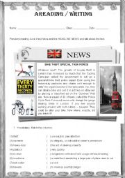 English Worksheet: Reading News