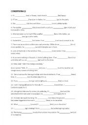 English Worksheet: Contitionals