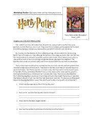 English Worksheet: Workshop Books 1.1 - Harry Potter and the Philosophers Stone