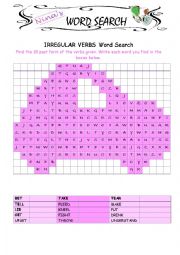 English Worksheet: Irregular Verbs 2 Word Search