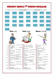 English Worksheet: Present Simple 3rd Person Singular Pronunciation