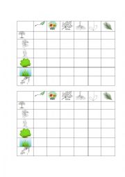 English Worksheet: Plant Battleship playing board