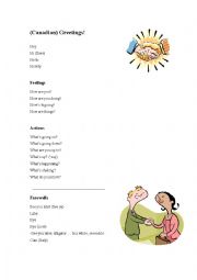 English Worksheet: Greetings